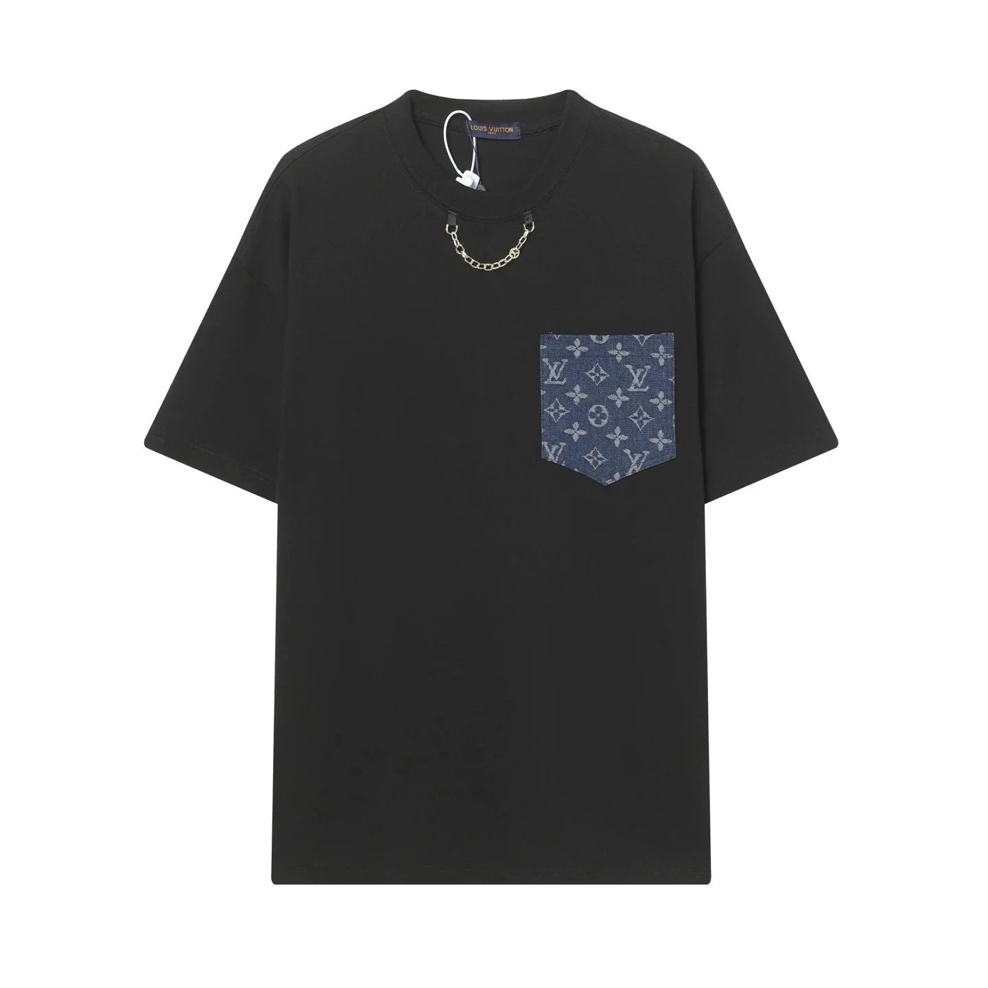Louis Vuitton T-Shirts Short-Sleeve Graphic Logo T-Shirt — Black A812