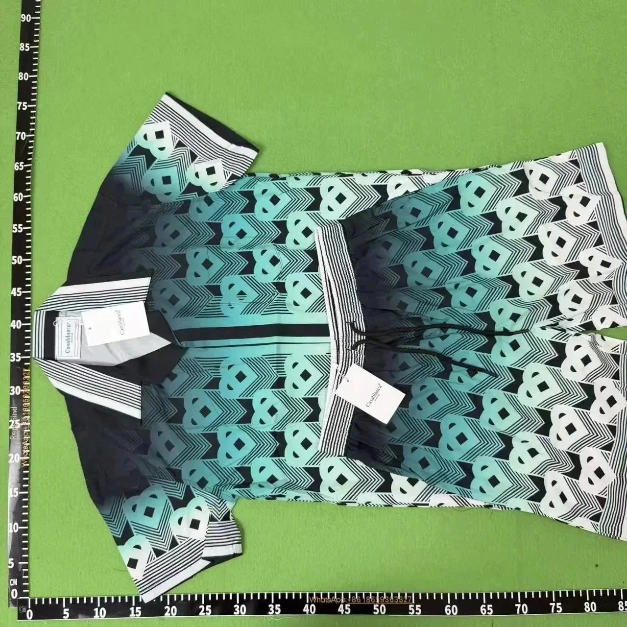 Casablanca Matching Sets Short-Sleeve Printed Shirt and Shorts Set — Q328 Set