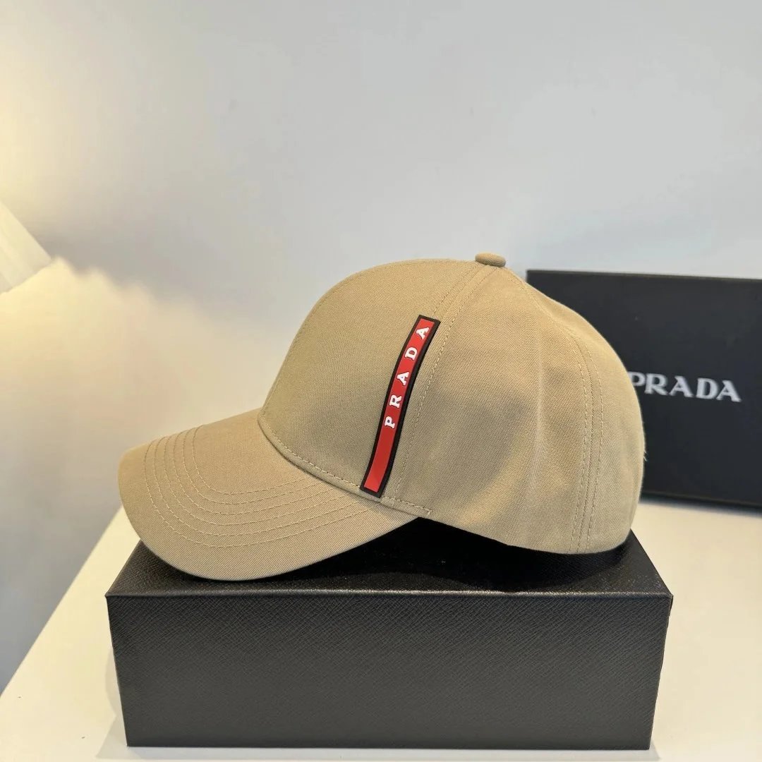 Prada Hats Triangle Plaque Baseball Cap — GZMZ-39