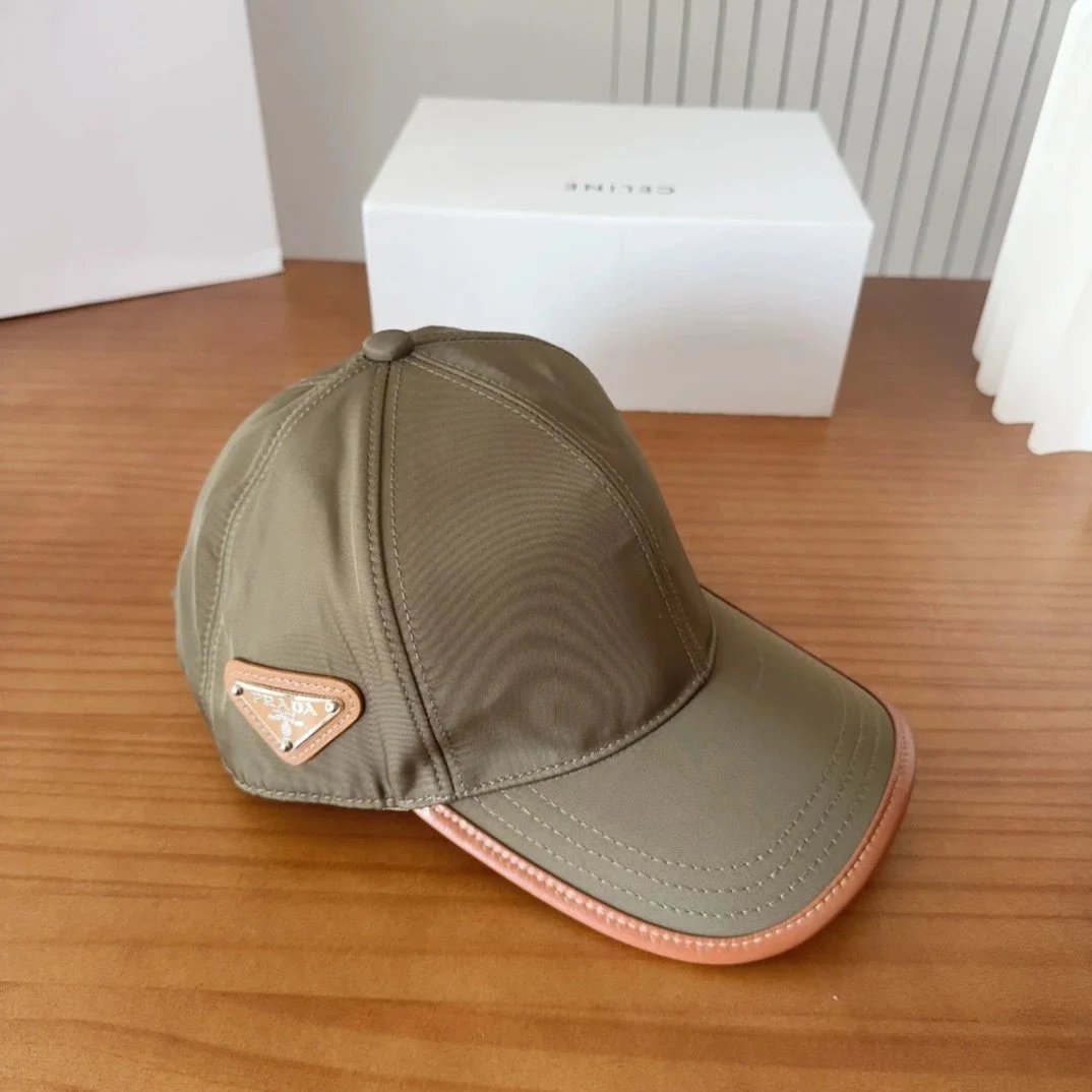 Prada Hats Triangle Plaque Baseball Cap — GZMZ-35