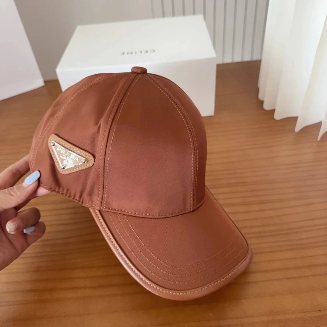 Prada Hats Triangle Plaque Baseball Cap — GZMZ-36