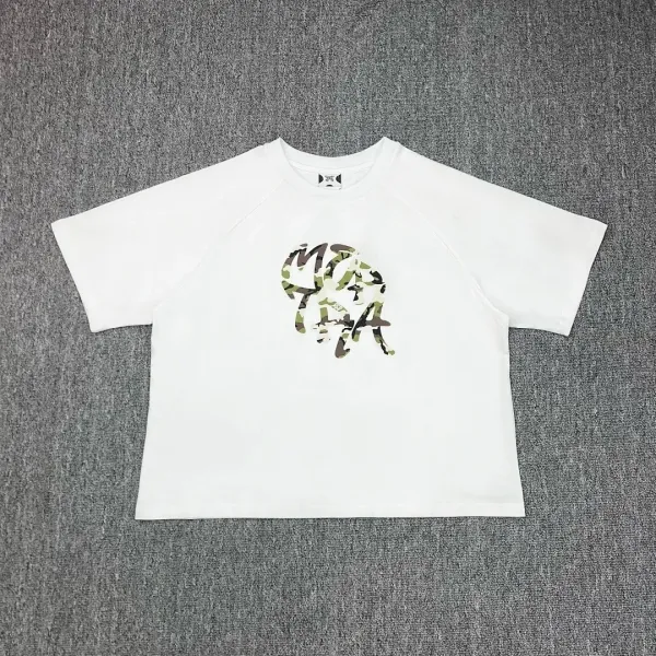 Design Camo Logo Cropped T-Shirt White - 1