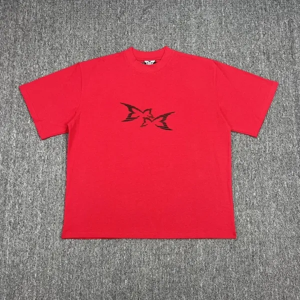 Design Abstract Logo Red T-Shirt - 1