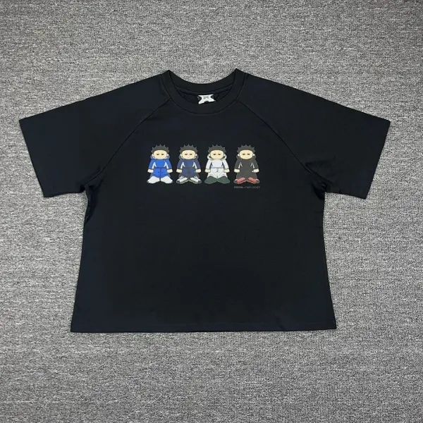 Design Piggyta x Foot Locker Cartoon Characters Black Raglan T-Shirt T-Shirts - 1
