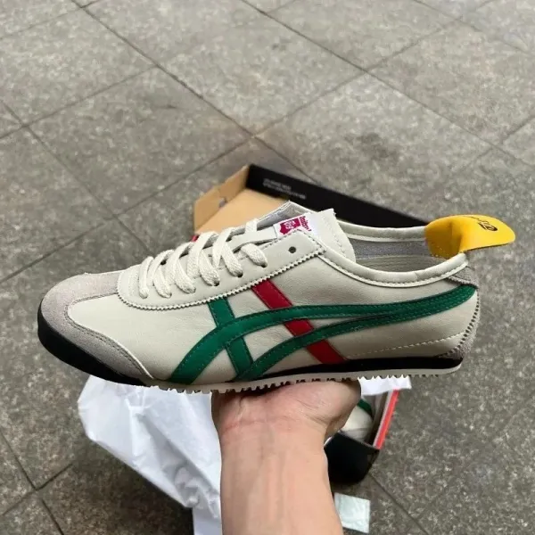 Onitsuka Tiger Mexico 66 Beige Green Red Sneakers - 1