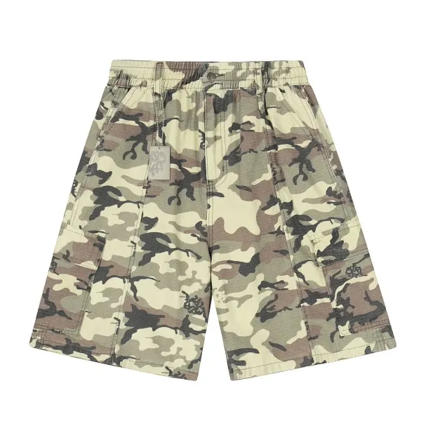 Design Camo Cargo Shorts Beige Multicolor Shorts - 1