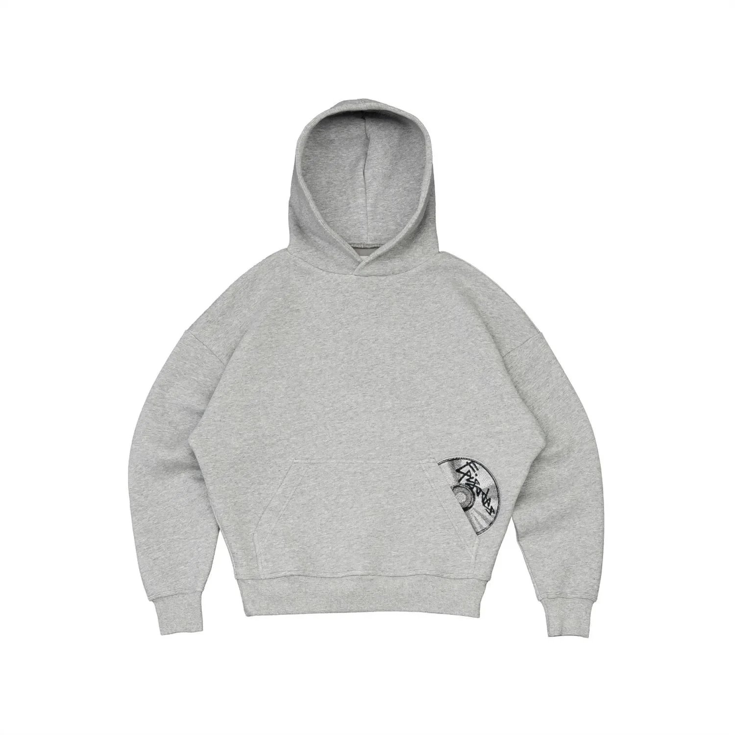 Unbranded Hoodies & Sweatshirts Oversized hoodie with kangaroo pocket and half-disc graphic applique image 3