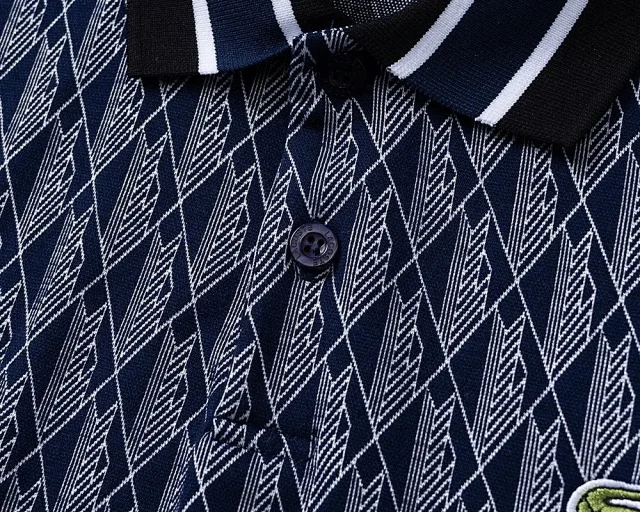 Lacoste Shirts Geometric Print Polo Shirt product detail image 3