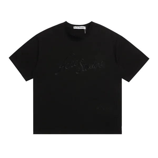 Acne Studios Embossed Logo Black T-Shirt - 1