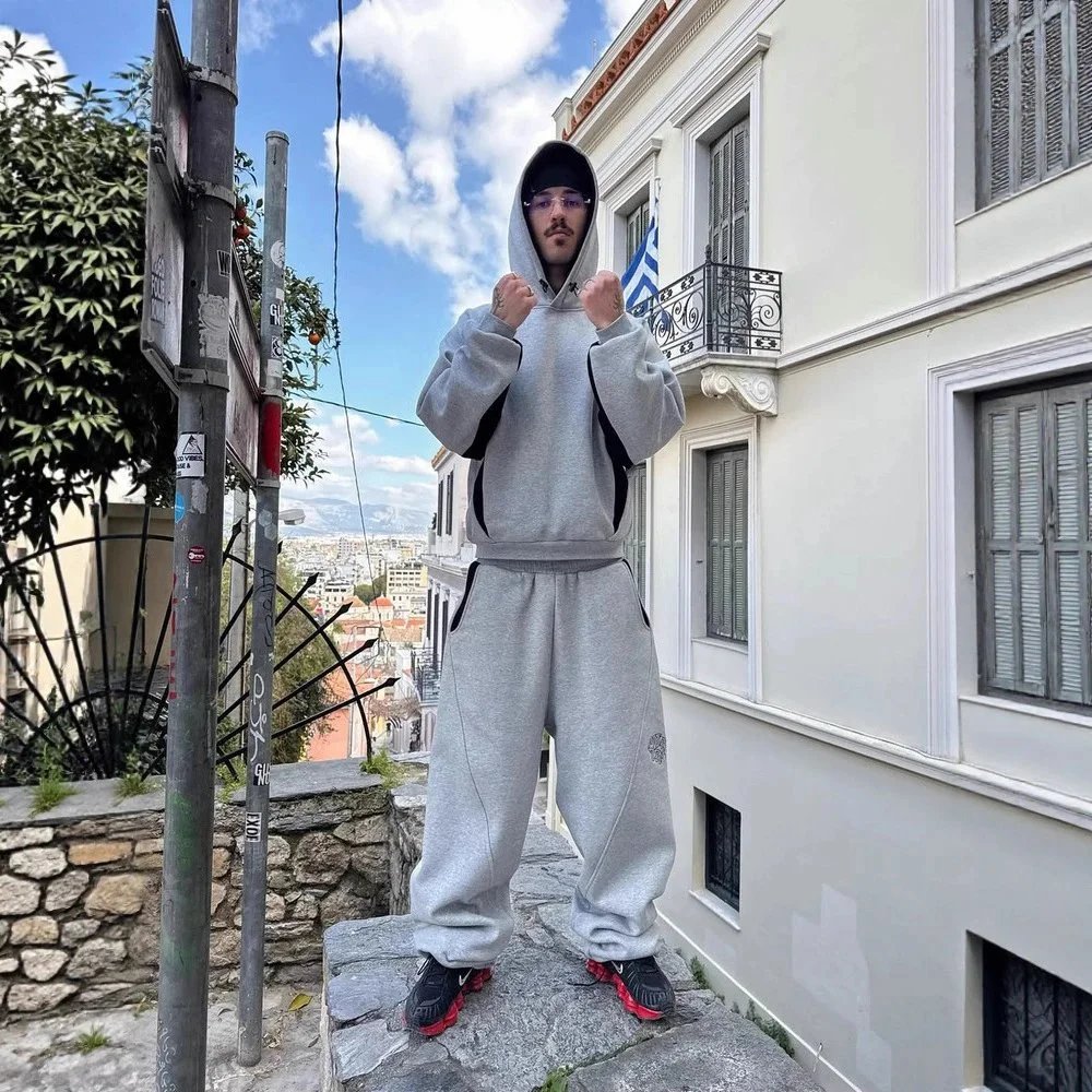 Unbranded Hoodies & Sweatshirts Color-Block Hooded Sweatshirt image 4