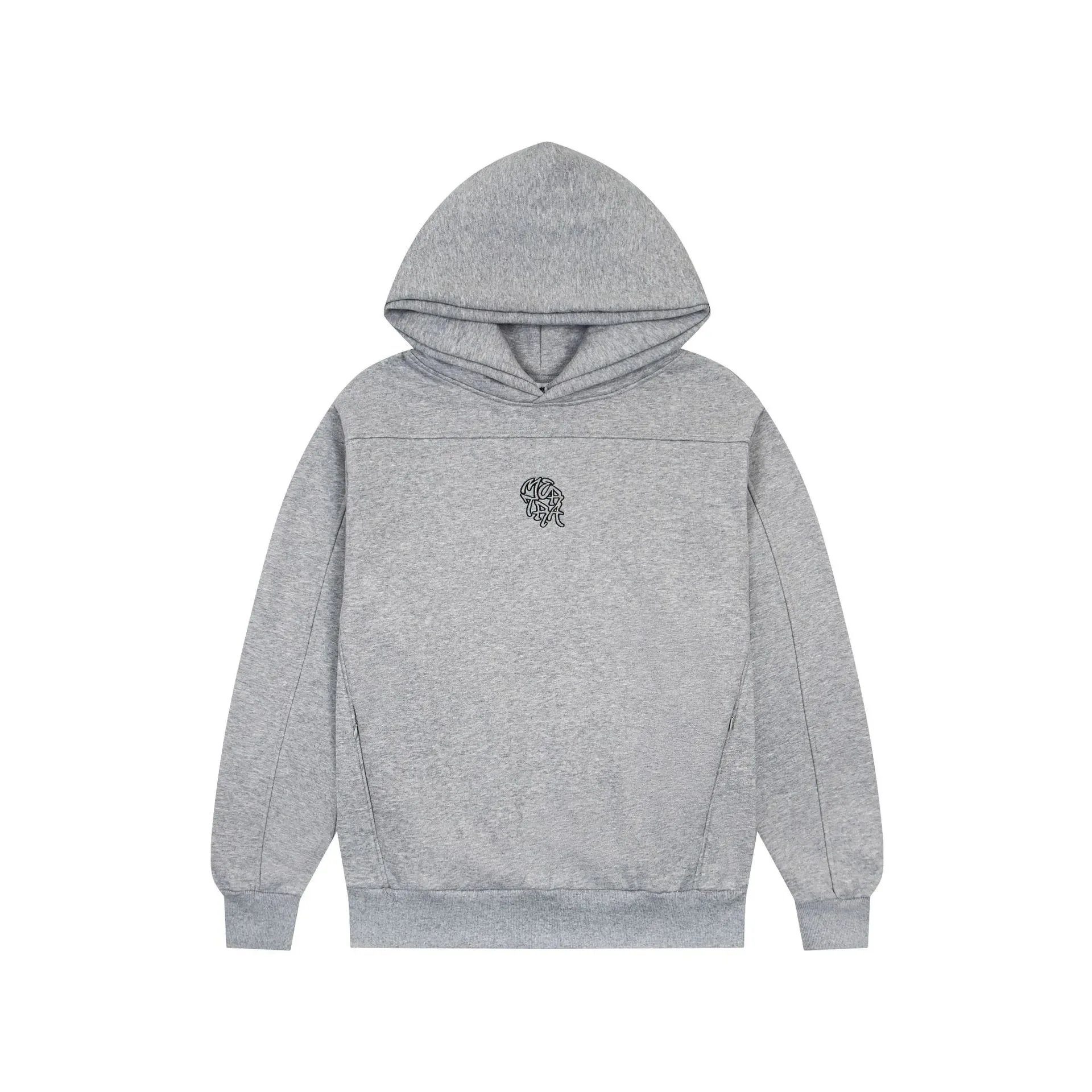 Unbranded Hoodies & Sweatshirts Color-Block Hooded Sweatshirt — 109 Light Gray (Sweatshirt