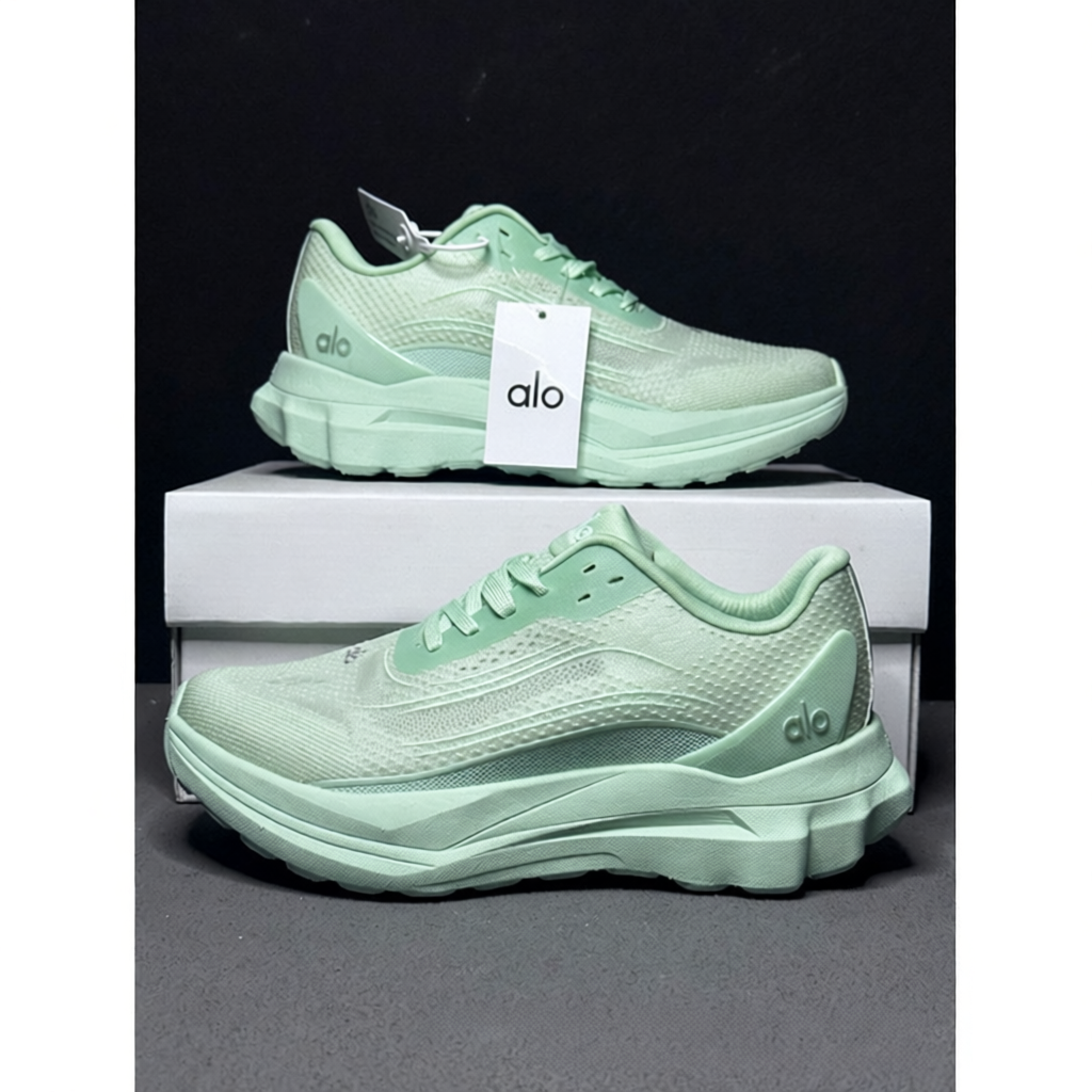 Alo Sneakers Mesh lace-up chunky sole — Light green 36-41