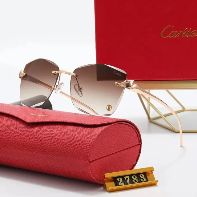 Cartier Eyewear 2783 Rimless Geometric Sunglasses product detail image 15