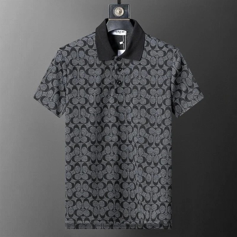Balmain Shirts Short-Sleeve Polo Shirt — 30148 gray