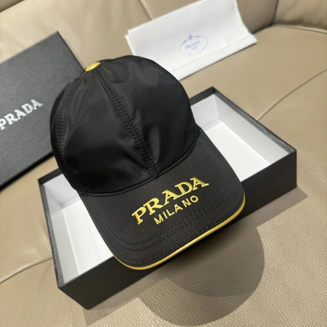 Prada Hats Triangle Plaque Baseball Cap — GZMZ-15
