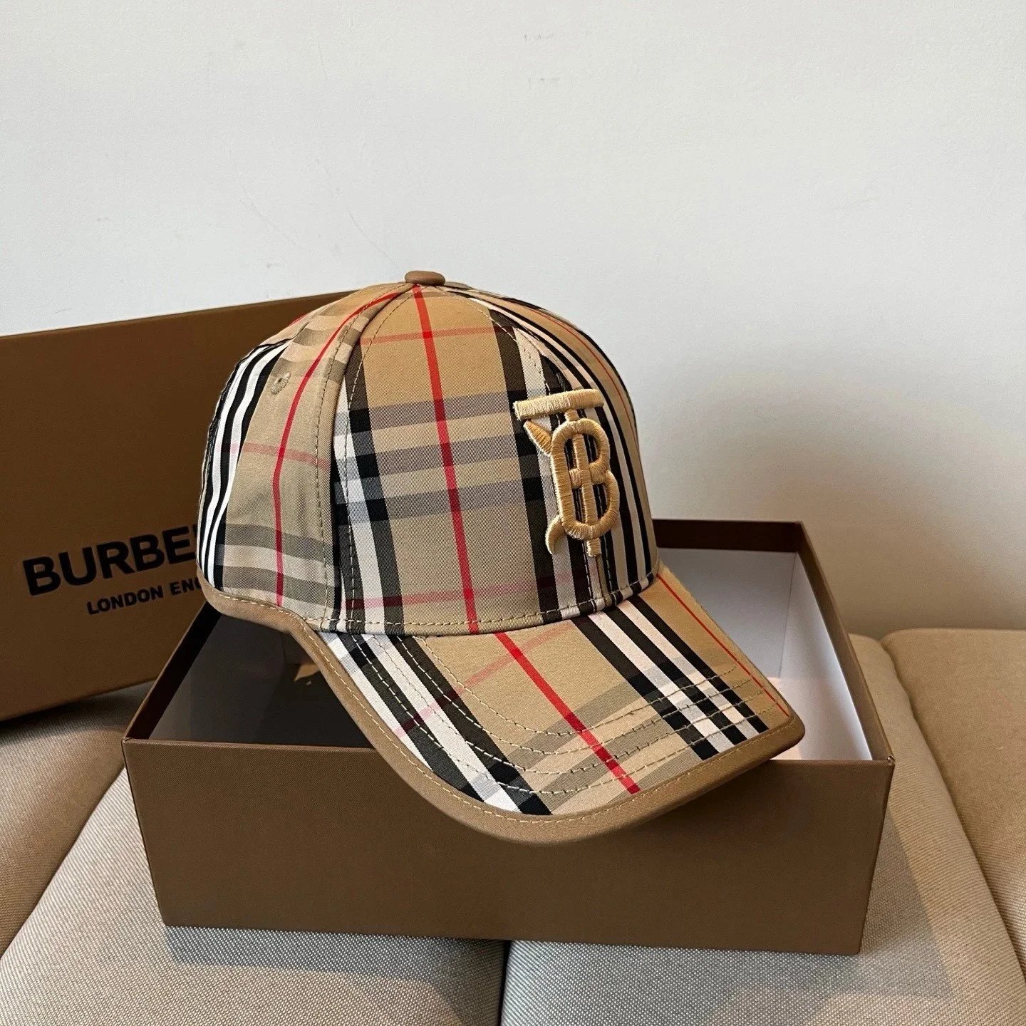 Burberry Hats Check Plaid Baseball Cap — GZMZ-07