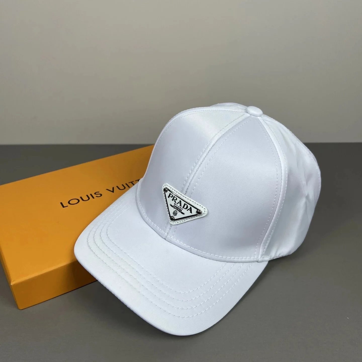 Prada Hats Triangle Plaque Baseball Cap — GZMZ-28
