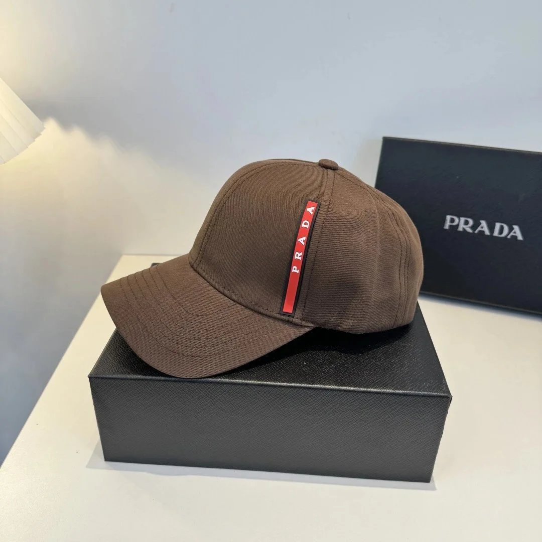 Prada Hats Triangle Plaque Baseball Cap — GZMZ-40