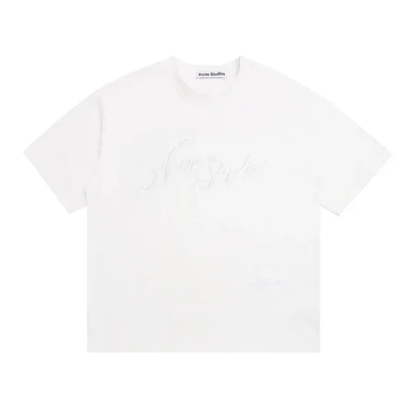 Acne Studios Embroidered Logo White T-Shirt - 1