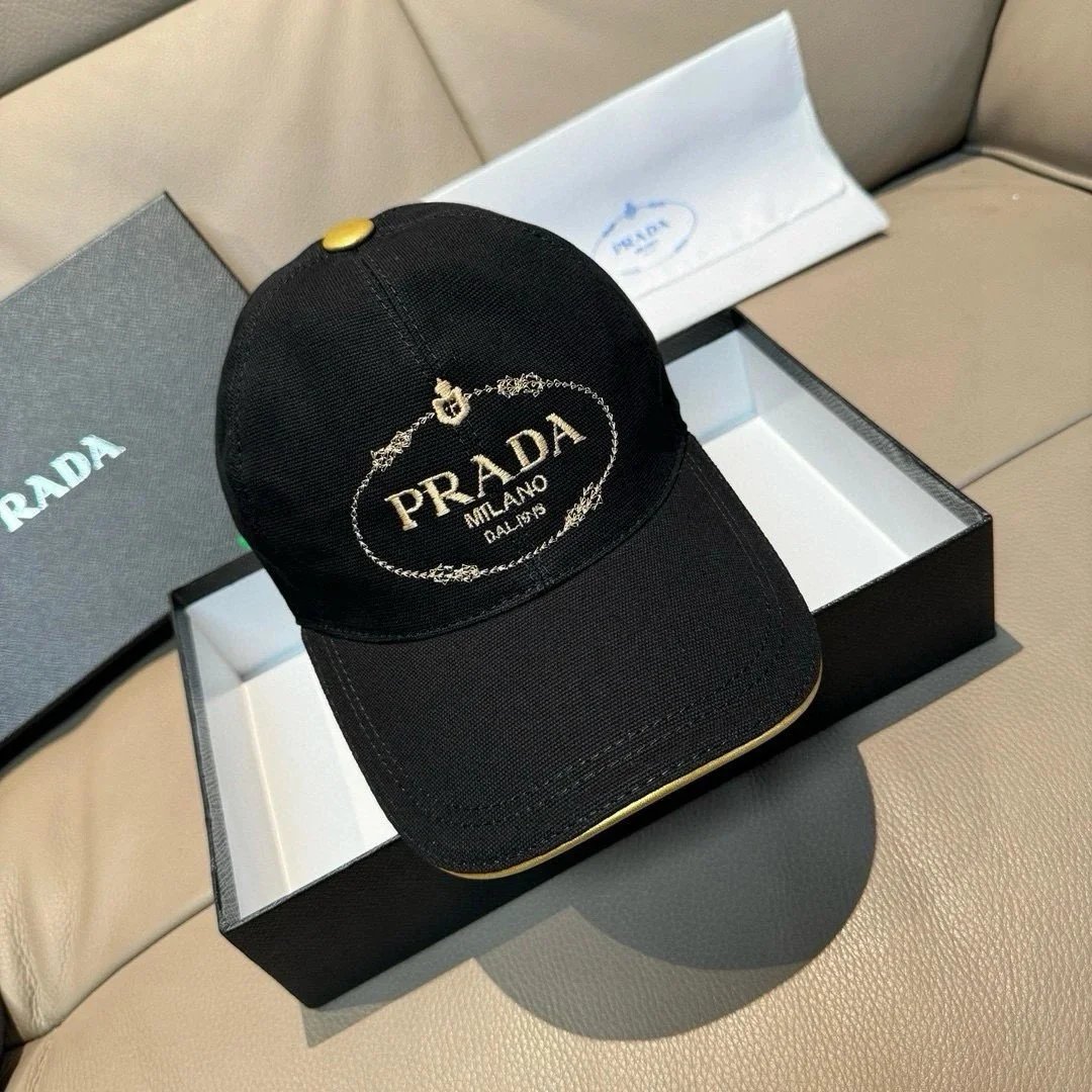 Prada Hats Triangle Plaque Baseball Cap image 12