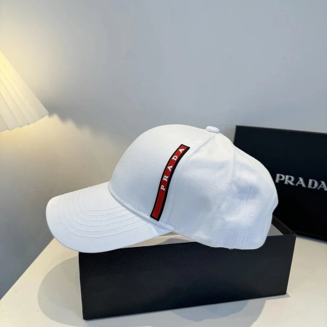 Prada Hats Triangle Plaque Baseball Cap — GZMZ-38