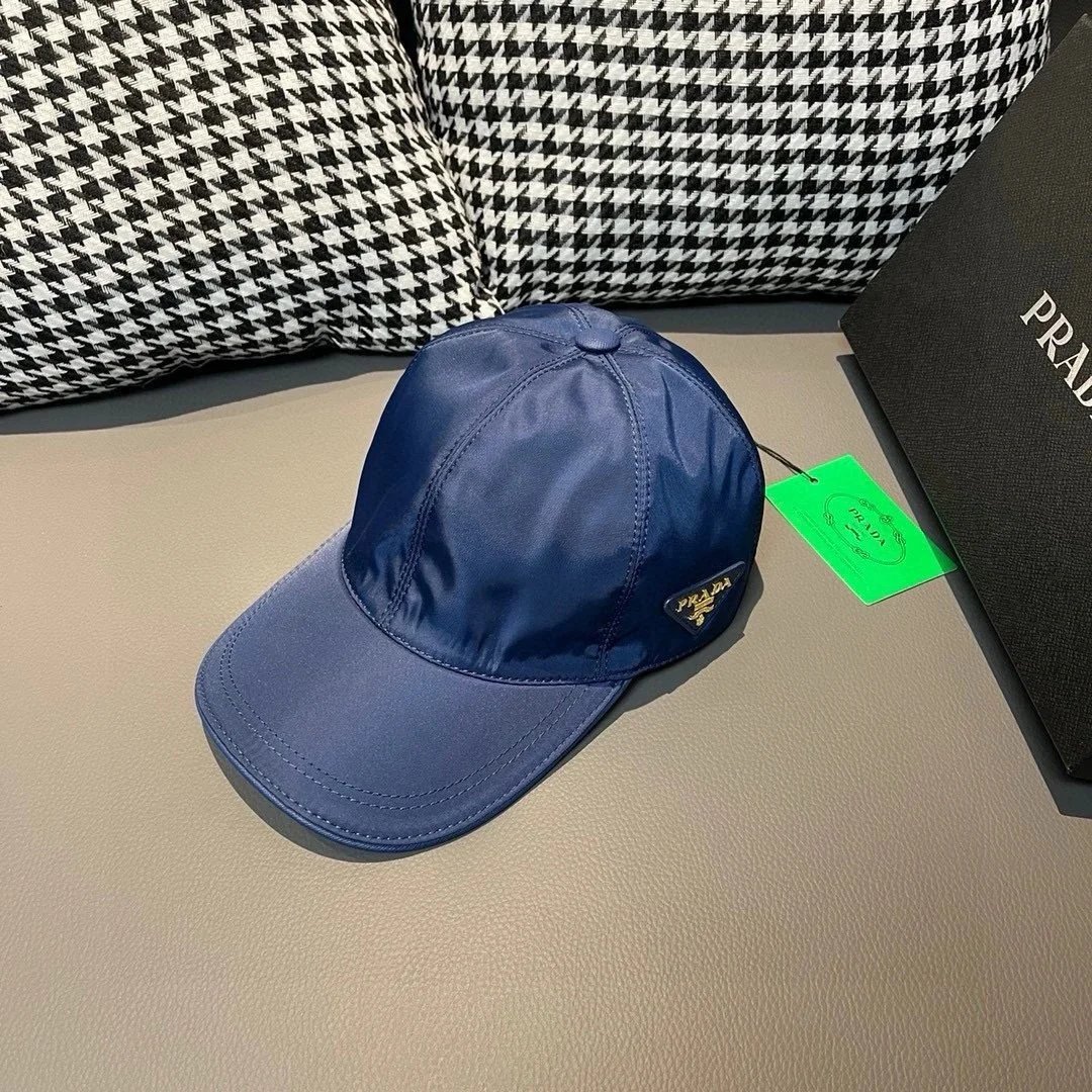 Prada Hats Triangle Plaque Baseball Cap — GZMZ-05