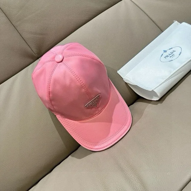 Prada Hats Triangle Plaque Baseball Cap product detail image 2