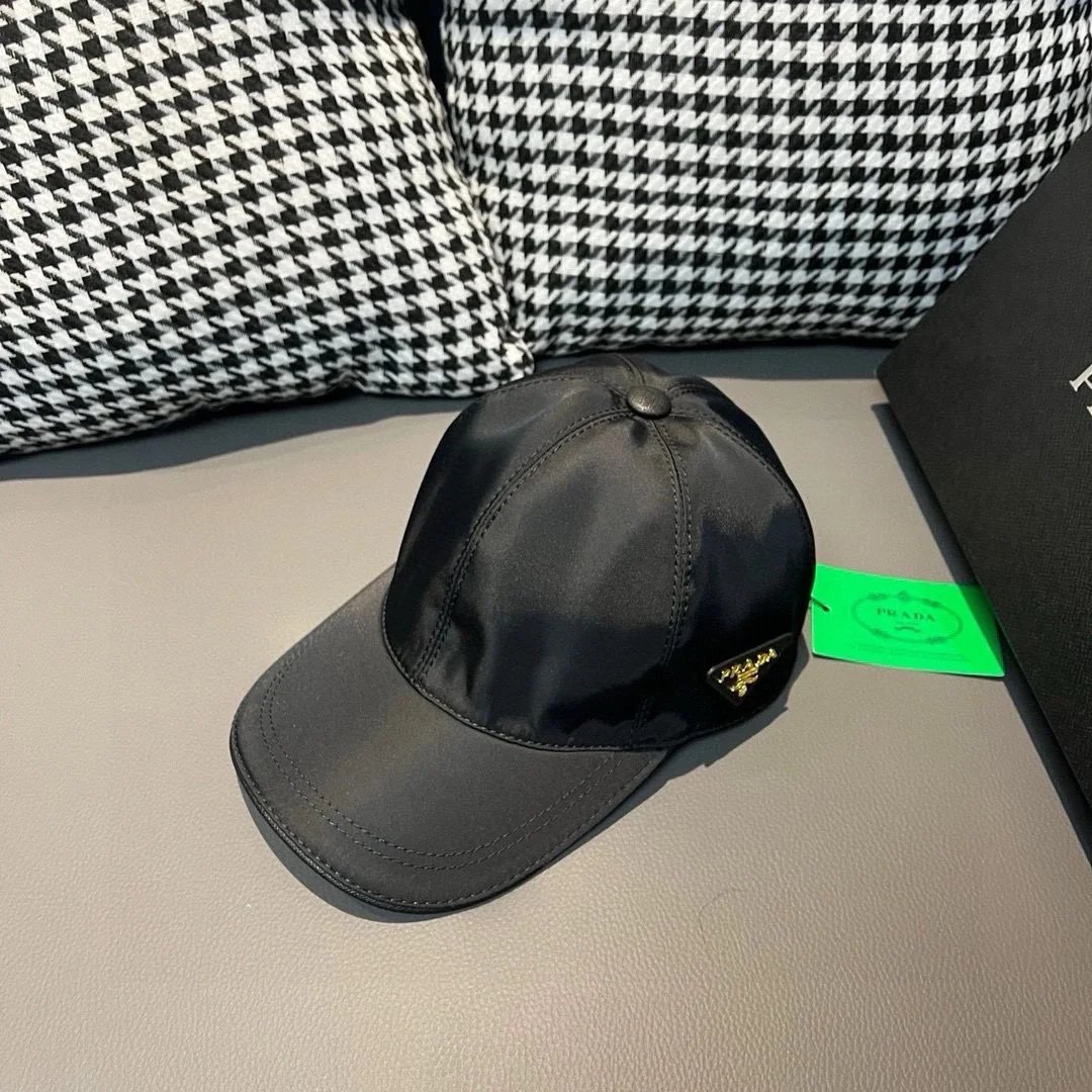 Prada Hats Triangle Plaque Baseball Cap — GZMZ-06