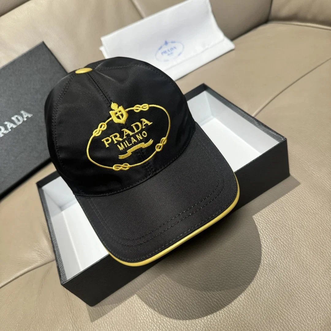 Prada Hats Triangle Plaque Baseball Cap — GZMZ-13