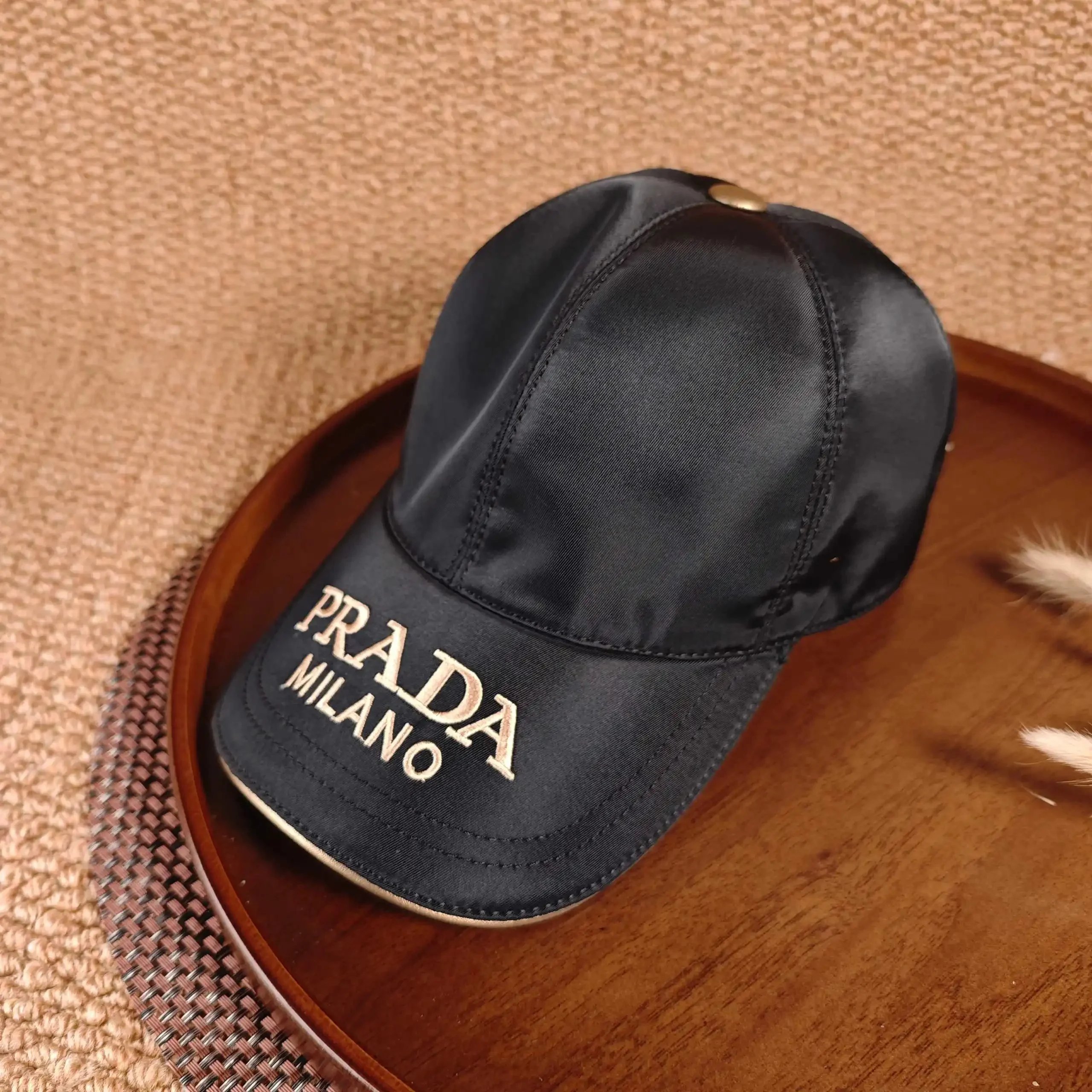 Prada Hats Triangle Plaque Baseball Cap — GZMZ-18