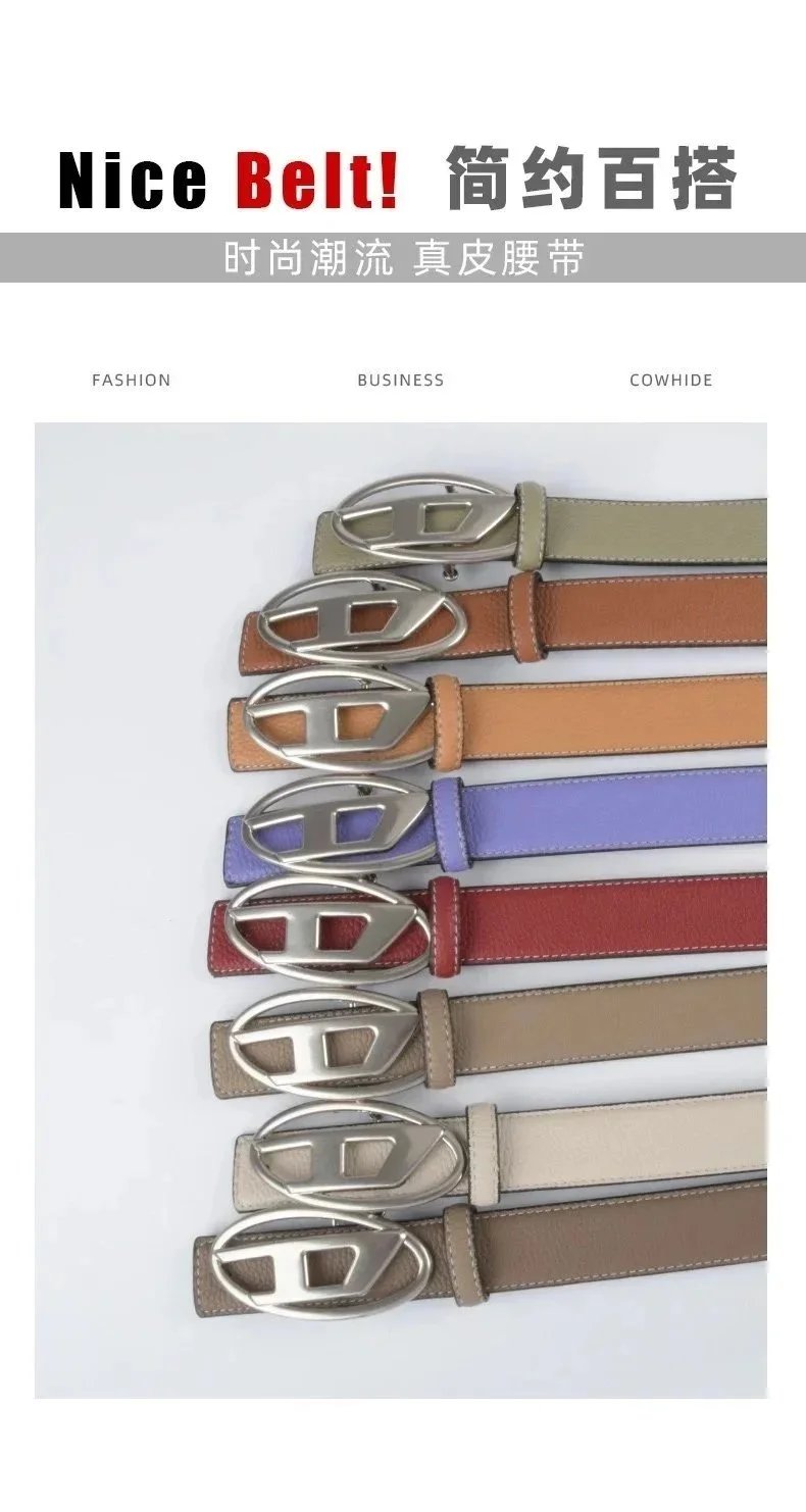 Unbranded Belts Oval H-Shaped Buckle Belt image 5