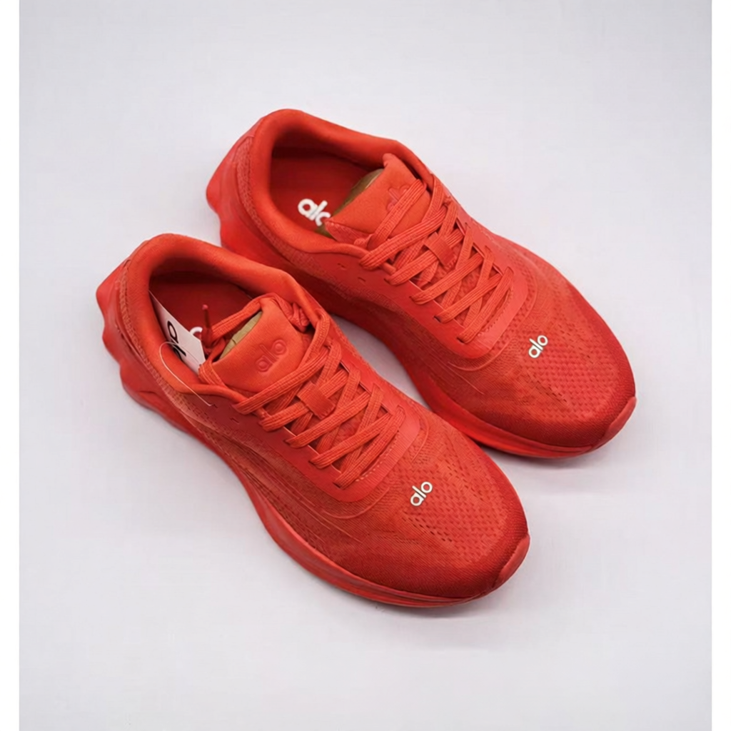 Alo Sneakers Mesh lace-up chunky sole — Red
