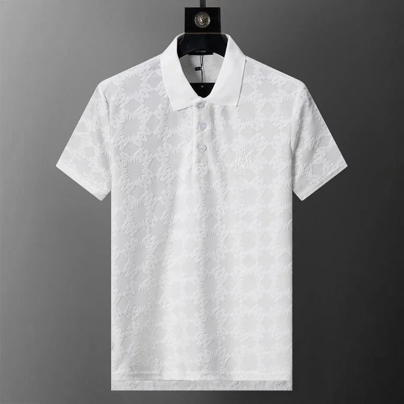Lacoste Shirts Geometric Print Polo Shirt — 30137 white