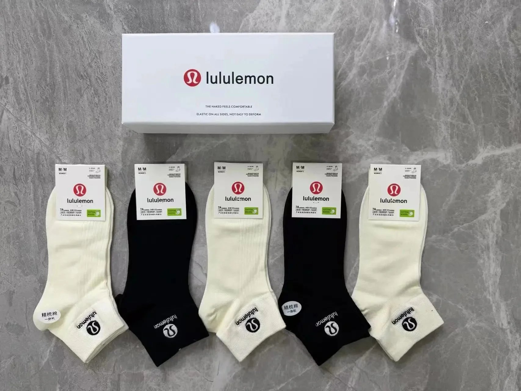 Nike Socks Swoosh crew — lululemon socks (5 pairs)