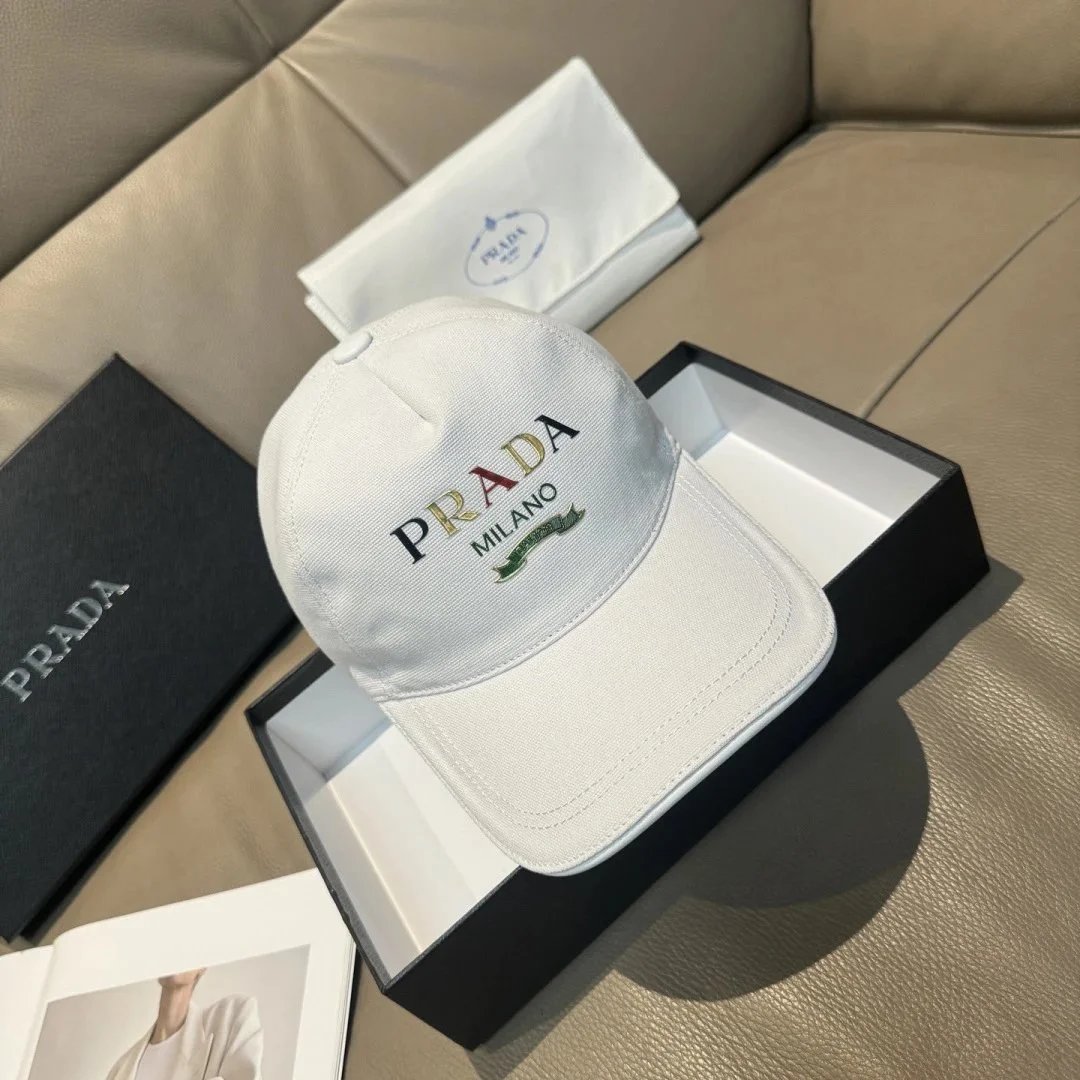 Prada Hats Triangle Plaque Baseball Cap — GZMZ-20