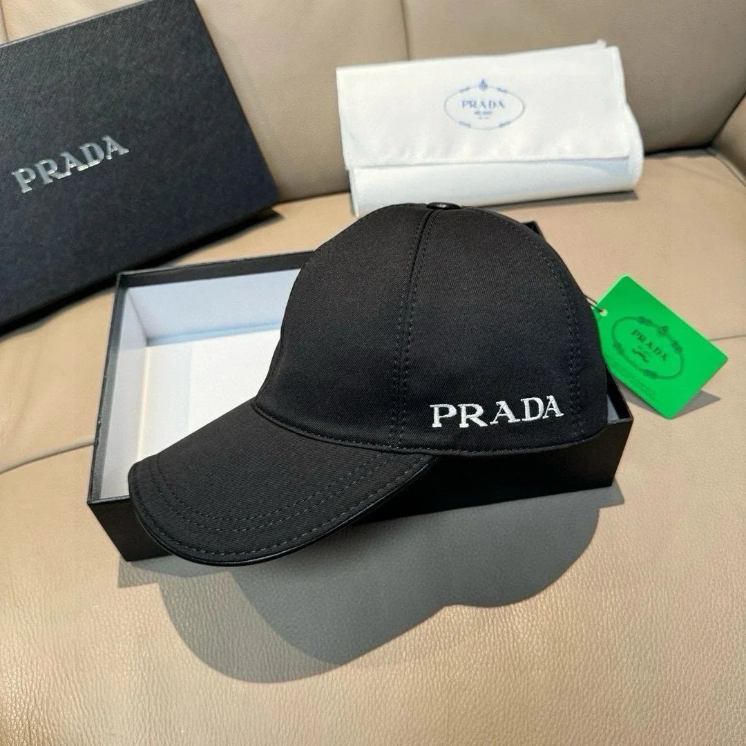 Prada Hats Triangle Plaque Baseball Cap — GZMZ-23