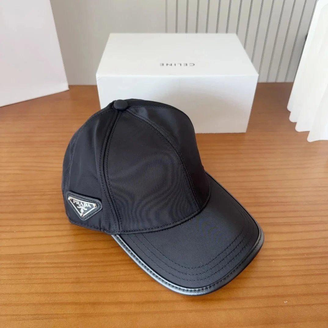 Prada Hats Triangle Plaque Baseball Cap — GZMZ-34