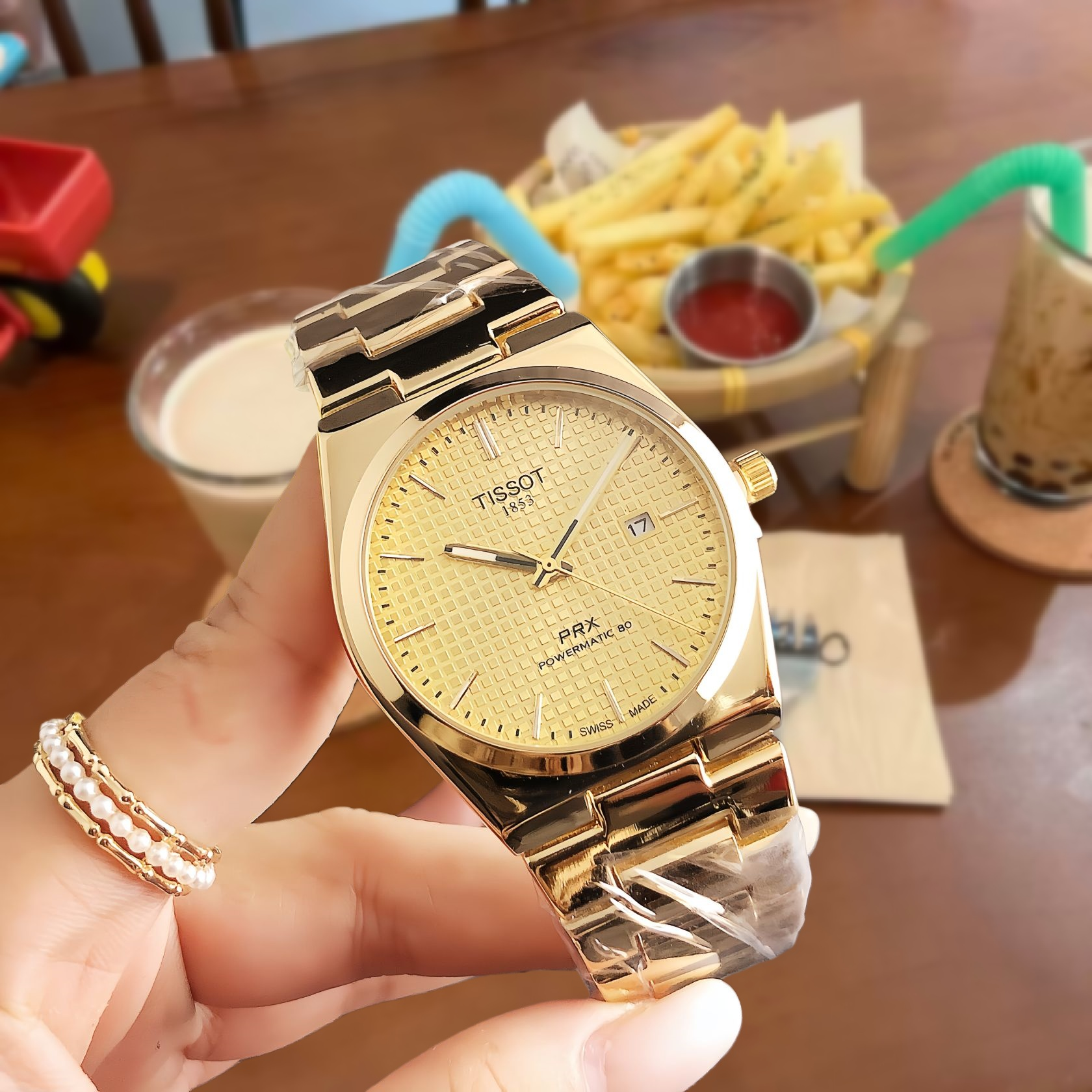 Tissot Watches Analog wristwatch with metal bracelet — 25