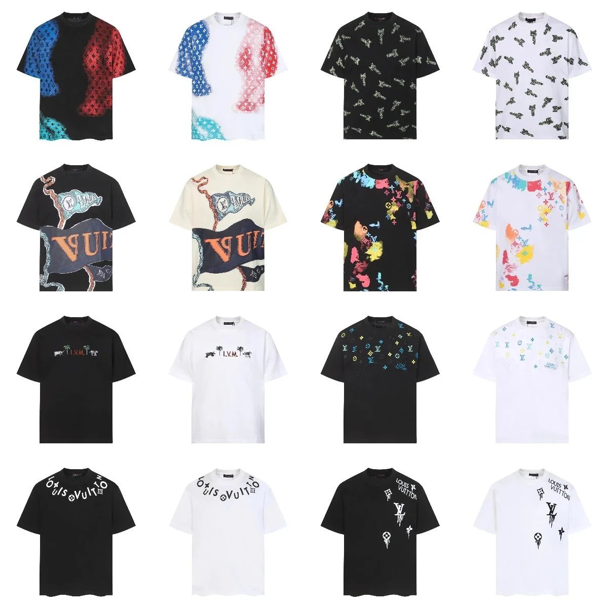 Louis Vuitton T-Shirts Short-Sleeve Graphic Logo T-Shirt image 1