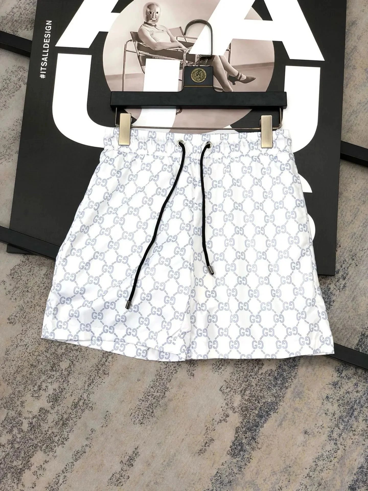 Gucci Shorts GG monogram gradient drawstring — 14