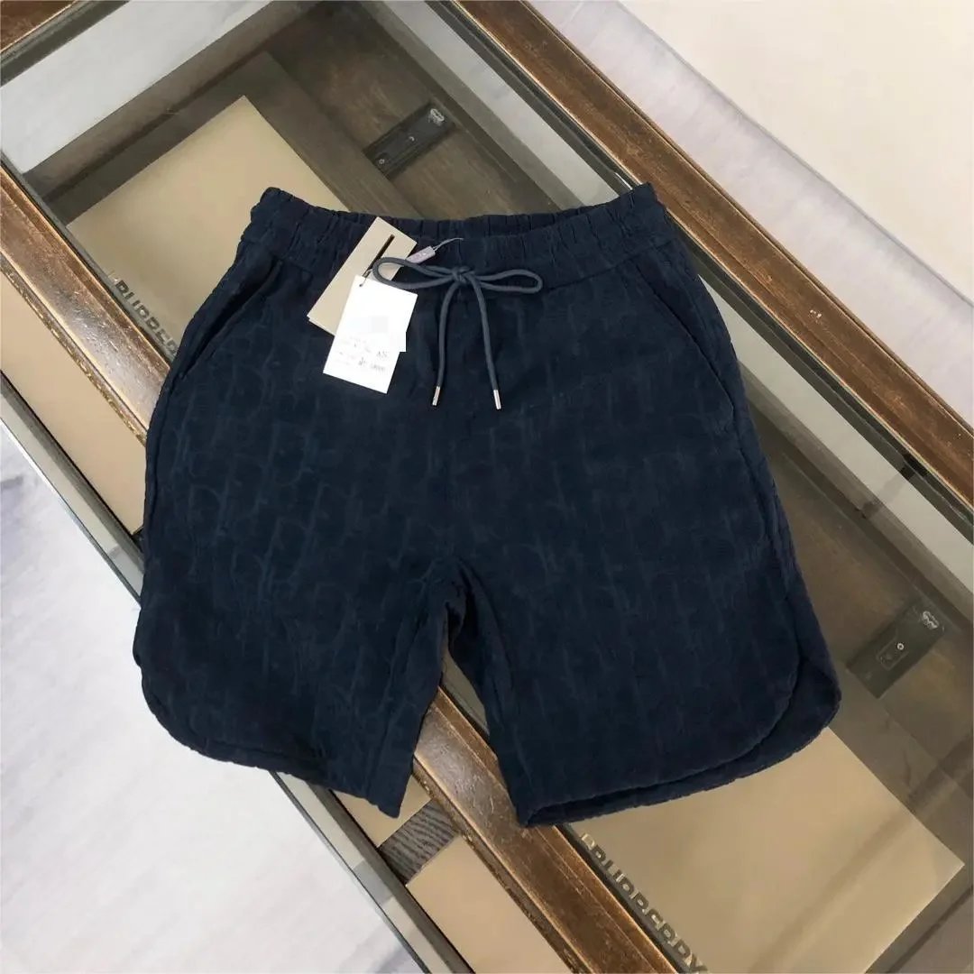 Dior T-Shirts Oblique Monogram Terry T-Shirt — D02 Dark Blue