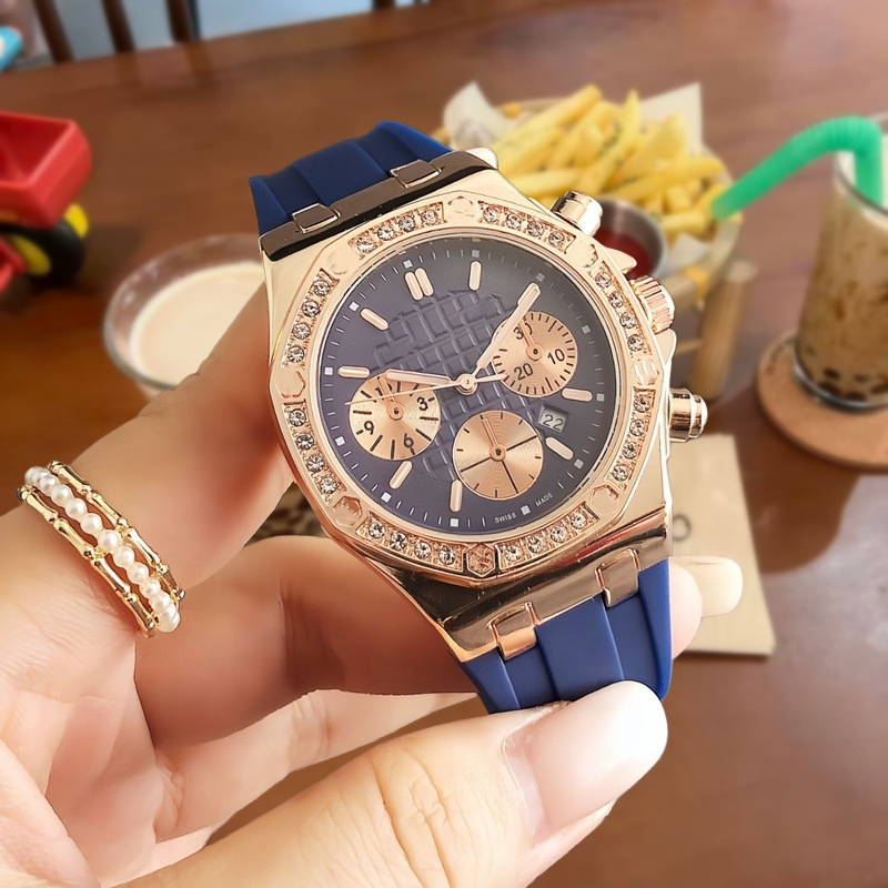Unbranded Watches Rhinestone Bezel Chronograph-Style Watch image 2