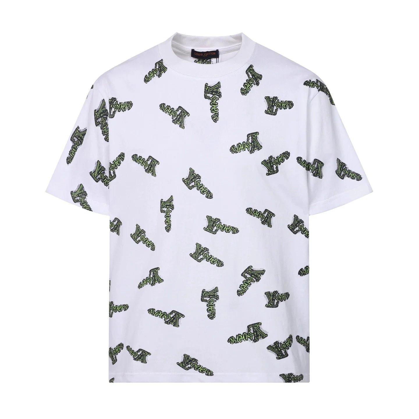 Louis Vuitton T-Shirts Short-Sleeve Graphic Logo T-Shirt — White 8905
