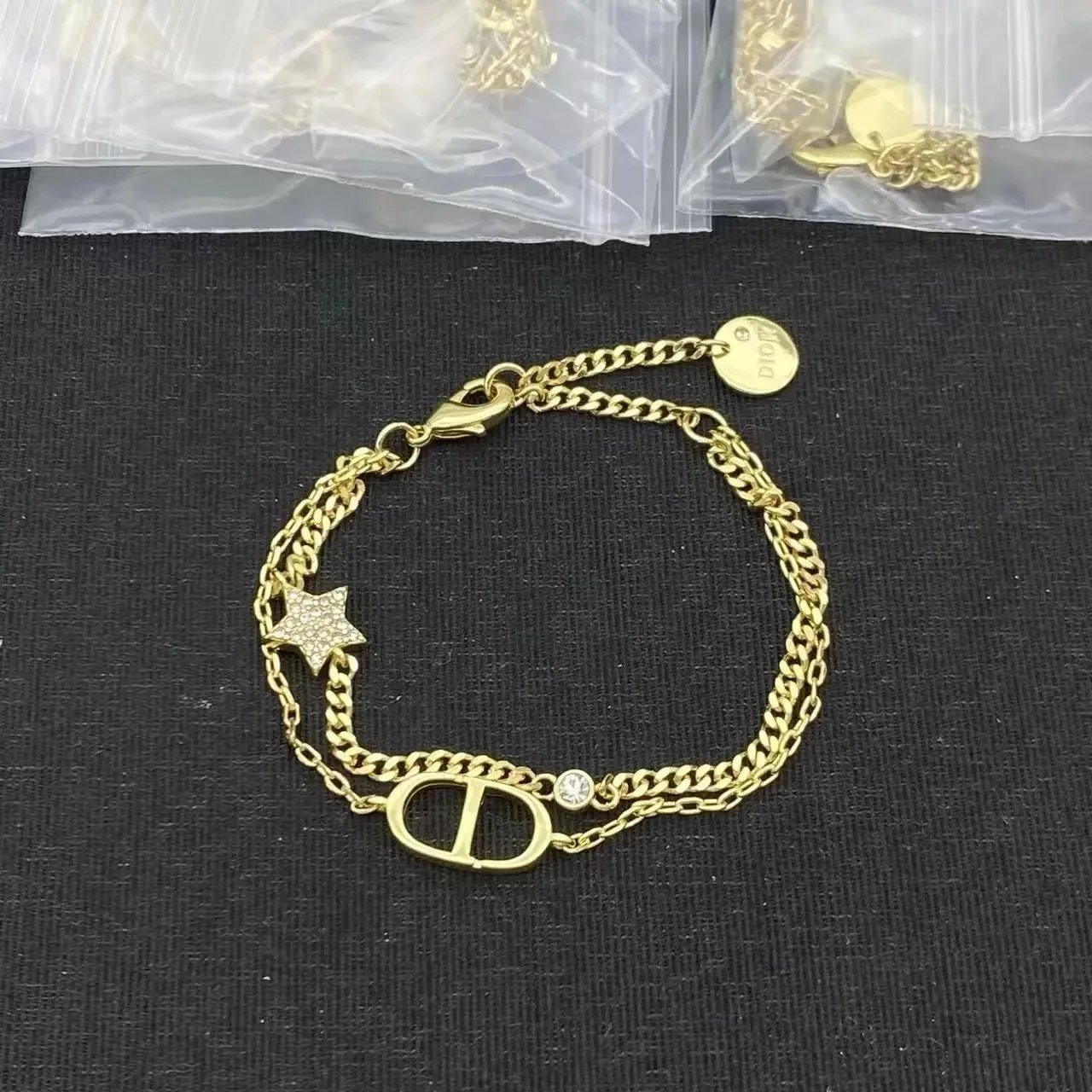 Unbranded Jewelry Floral Butterfly and Leaf Charm Necklace — Bracelet (Stars)