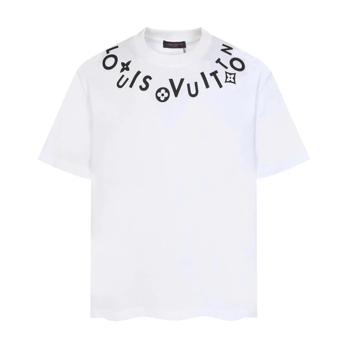 Louis Vuitton T-Shirts Short-Sleeve Graphic Logo T-Shirt — White 8903