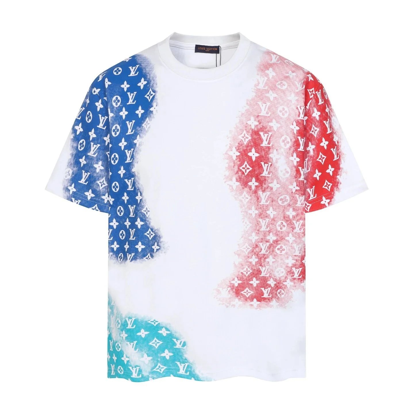 Louis Vuitton T-Shirts Short-Sleeve Graphic Logo T-Shirt — White 8901