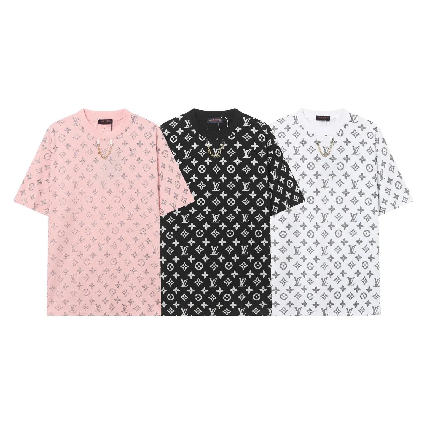 Louis Vuitton T-Shirts Short-Sleeve Graphic Logo T-Shirt — White A638