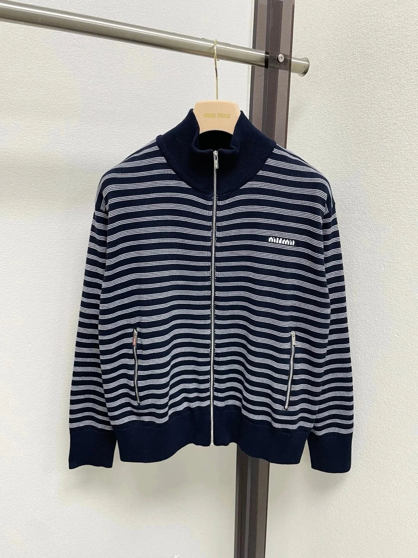 Dior Hoodies & Sweatshirts Reversible zip-up hooded knit sweatshirt with all-over logo pattern — 31