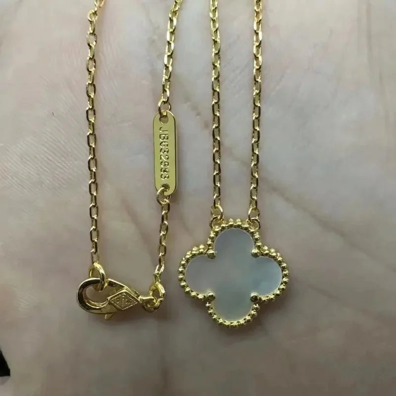 Unbranded Jewelry Floral Butterfly and Leaf Charm Necklace — Golden-colored [Fritillaria] necklace
