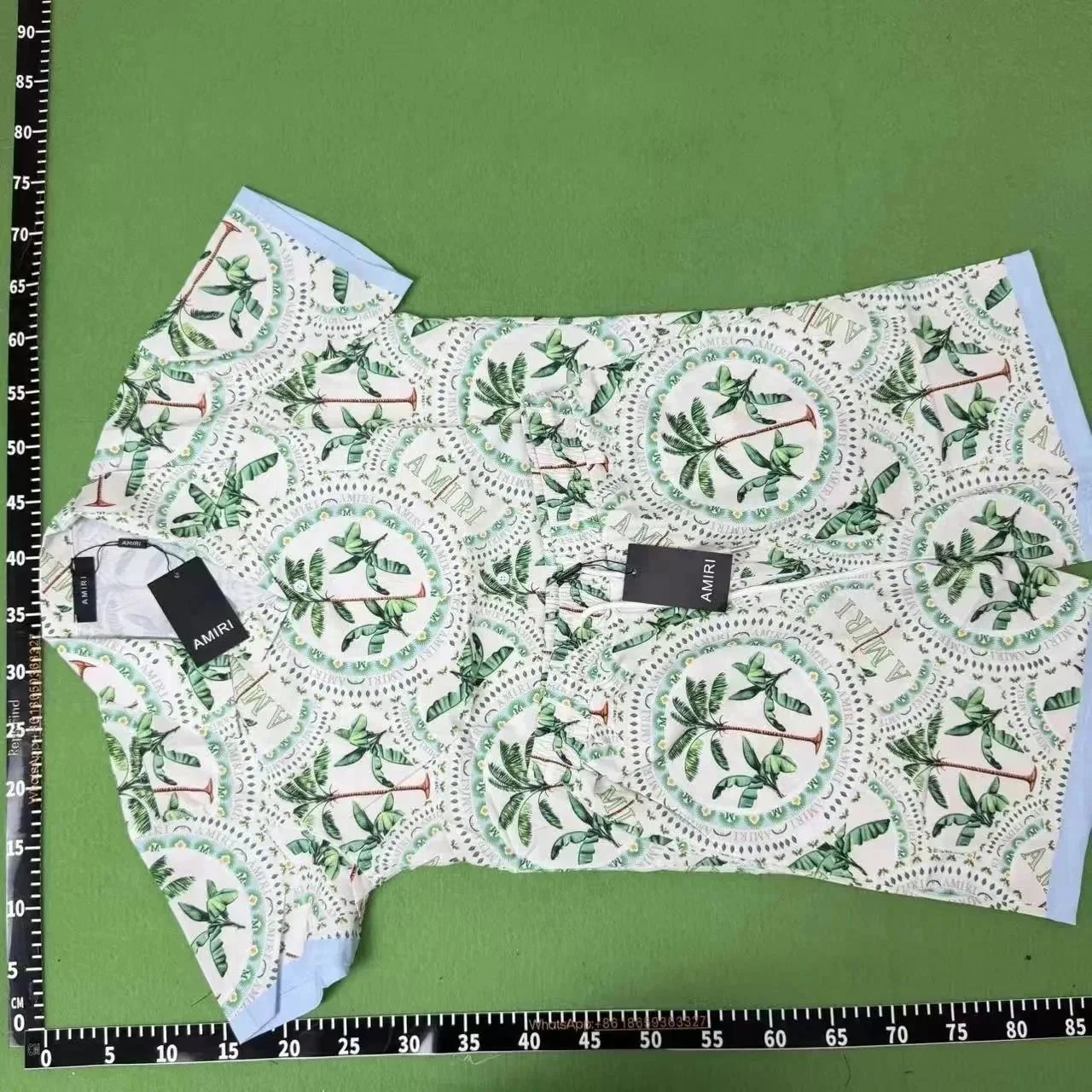 Casablanca Matching Sets Short-Sleeve Printed Shirt and Shorts Set — Q335 Set